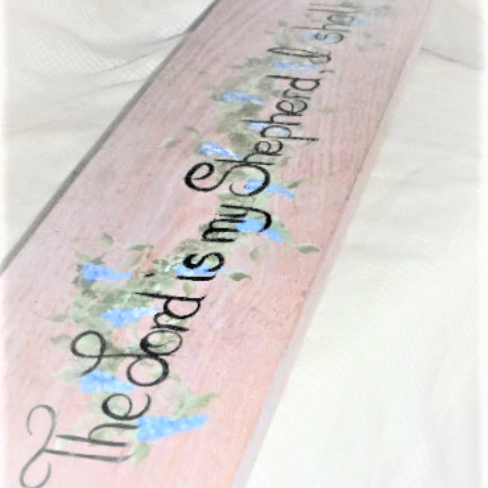 24" The LORD is my SHEPPARD I Shall Not WANT Solid Wood Handmade Plaque